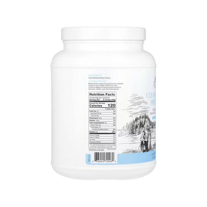 Mt. Capra, Clean Whey Protein, Unsweetened (453 g) - Image 2